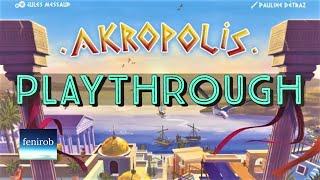 Akropolis Board Game | Playthrough (2 Players)