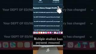 Multiple student loan late payments removed and Credit Boost #creditrepair #studentloans