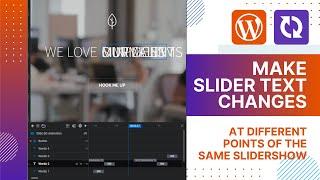 Make Text Changes At Different Points Of The Same Slideshow with Slider Revolution WordPress Plugin