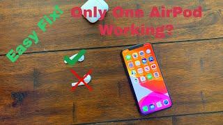 How to Fix Only One AirPod working in 2021! | Easy and Fast!