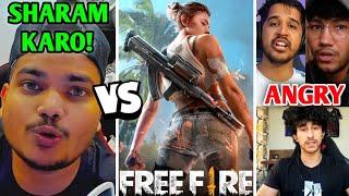 ️ BIG CONTROVERSY- All YouTubers react on TSG Ritik Vs Free Fire Garena | Two Side Gamers