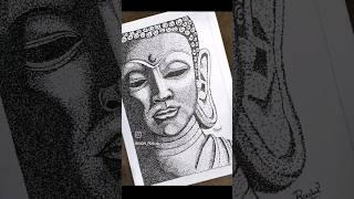 Patience🩷 #pointillism #stippling #stipplingart #buddha