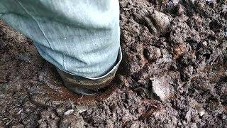 Rubber boots stuck in peat bog (in deep mud) (Part 3)