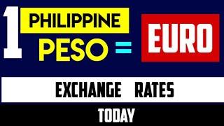 1 PHILIPPINE PESO to EURO exchange rates today 21 June 2024