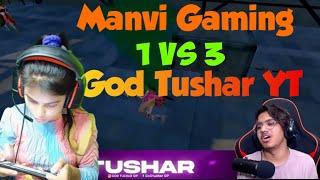 wait For  @Manvi_Gaming vs @godtusharop1  1 vs 3 Squad Live Clutch 