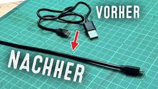 Einfacher Trick, um krumme Kabel gerade zu machen