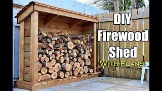 How to build a Firewood Shed, simple and solid // Plans available