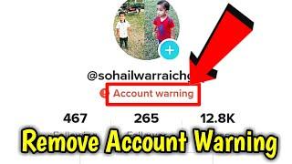 How to Remove TikTok Account Warning || Remove Tiktok Warning || Technical Badsha ||