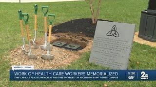 Ascension Saint Agnes Hospital dedicates COVID-19 time capsule, memorial