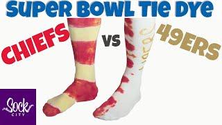 Easy Super Bowl Tie Dye Socks | Chiefs vs 49ers | Fun Sock Creations
