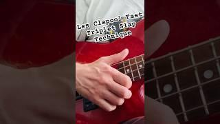 Fast TRIPLET slap technique that LES CLAYPOOL uses in the songs Laquer Head and Tommy the Cat. 