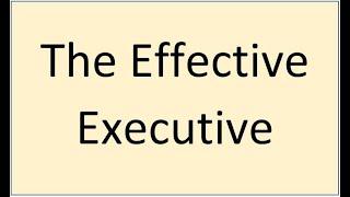 The Effective Executive