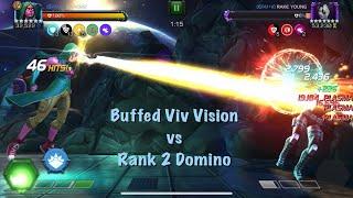 Buffed Ascended Viv Vision vs Rank 2 Domino (Battlegrounds) | MCOC