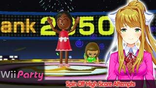 Seeing numbers going up makes Artifri a happy girl! /// Wii Party (Spin Off High Score Attempts)