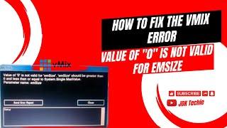 HOW TO FIX ANY VMIX ERROR