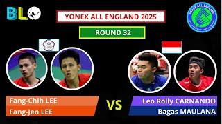 Carnando/Maulana (INA) vs Lee/Lee (TPE) | ROUND 32 | YONEX ALL ENGLAND 2025