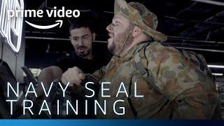 Aussie Comedian Christian Hull Almost Faints Training Like A Navy SEAL | The Terminal List