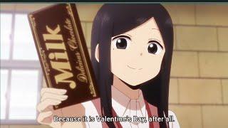 kazama x sakurai , sakurai gives valentine's chocolate|senpai ga uzai ep- 5