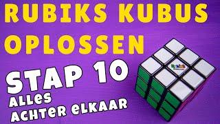 Stap 10 - Alle bewegingen achter elkaar - Rubiks kubus voor beginners kubus oplossen