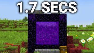 Minecraft Enter Nether Speedrun in 1.7 SECONDS