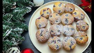 Лимонные Кексы с Черникой. Lemon  Blueberry Muffins.