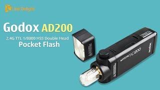 Godox AD200 Double Head Pocket Flash Unboxing and Operation Video -- Linkdelight.com