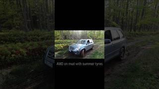 AWD on mud with summer tyres / Honda CR-V gen2  #hondacrv #awd #mud #4x4 #offroad