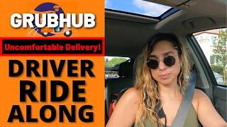 GrubHub Driver Ride Along Food Delivery | Uncomfortable Delivery! | Part 1