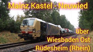 Von Mainz - Kastel nach Neuwied über Wiesbaden Ost und Rüdesheim am Rhein