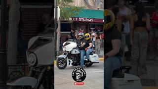 Man with Harley Davidson Street Glide CVO with Girlfriend at Sturgis 2025