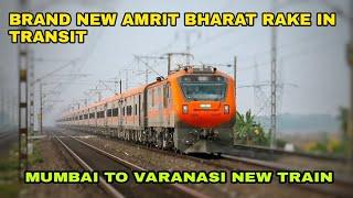 Brand New AMRIT BHARAT rake In Transit - Mumbai To Varanasi Amrit Bharat - IR