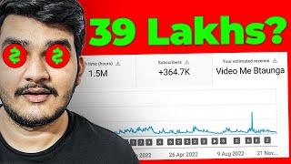 My Lifetime YouTube Earning -39 LAKHS?