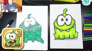 Как нарисовать Ам Няма / How to draw Om Nom