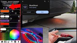 BlueGhozt lighting app with TESLUX underglow