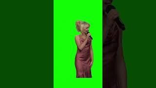 Sabrina Carpenter "okay...weird speech" SNL50 green screen