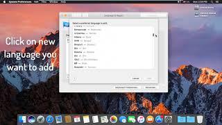 How to change the System Language of Mac OS X Sierra