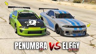 GTA 5 ONLINE - PENUMBRA FF VS ELEGY RETRO CUSTOM (WHICH IS FASTEST?)