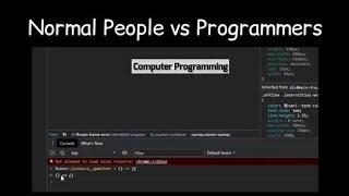 Normal people v/s programmer  