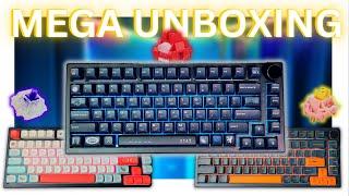 MEGA UNBOXING - Mechanical Keyboards, Keycaps, and Switches