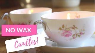 How to Make No Wax Candles | Tea Cup Candles