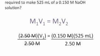 Dilution Problems - Chemistry Tutorial