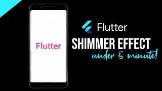 Shimmer Effect Under 5 Minute | Flutter Tutorial for Beginners | Latest