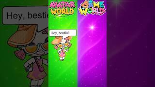 Avatar World vs Game World #ahaworld  #avatarworld #tocaboca #pazu #gameworld