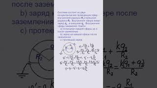 Две концентрические проводящие сферы #потенциал #электричество #физика #олимпиады #егэ