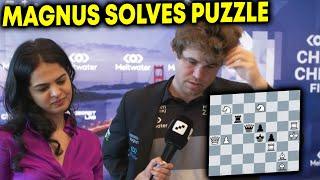 Magnus Carlsen Solves HARDEST "MATE in 2" PUZZLE and EXPLAINS the TRICK to Solve Those Puzzles