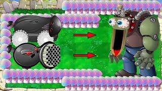 Doom Gatling X Doom Cob Cannon X Hypno Shroom vs Dr.Zomboss Giga - Plants vs Zombies Hack