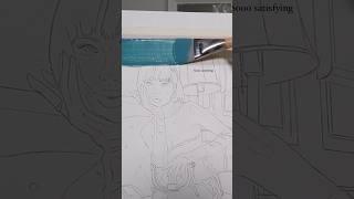 Step 1: acrylic base layer  #art #paintprep
