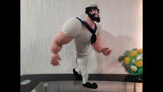 Моряк Блуто из "Папай",ч.5. Sailor Bluto from Popeye, р.5. Amigurumi. Crochet.  Вязать