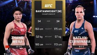 UFC 5 AI vs AI: Zhang Weili vs Katlyn Chookagian – Explosive Flyweight Title Bout