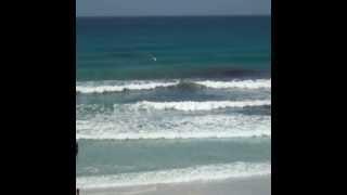 Finn Molokai Mk II, 20 kg plastic ski playing in the waves at Cheynes Beach, Western Australia